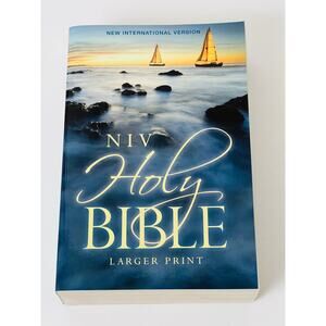 NIV Holy Bible Larger Print Paperback Book Zondervan 2011